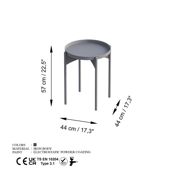 Hanah Home Shb-002-D Gris